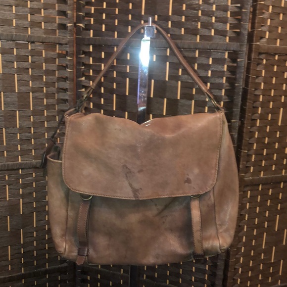 Rossi Firenze Handbags - Rossi Firenze satchel brown distressed leather bag made in Florence Italy